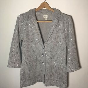 Gray Sweater Blazer